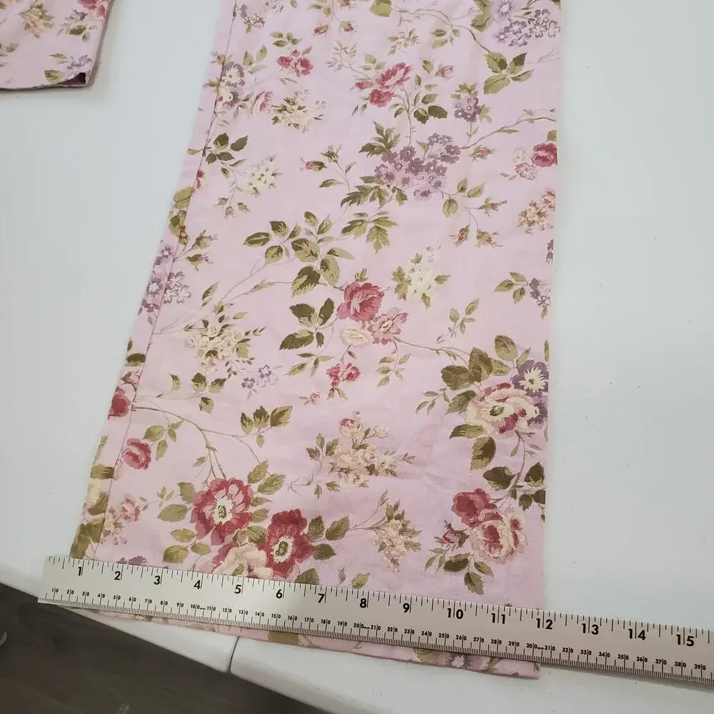 Reformation Jumpsuit Overall Small Pink Floral Wide Leg Garden Cottagecore Linen